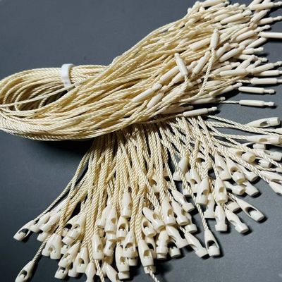 OEM Bulk Braided Nylon Locking Fabric Tag Fasteners Бежевый