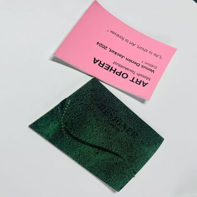 Rectangle Bags and Jeans Leather Label for Business