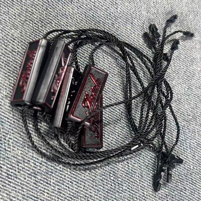 Cotton Black Hang Tag String Rectangle Design Featuring 02mm Thickness Suitable for Fashion Labeling and Merchandise Tags
