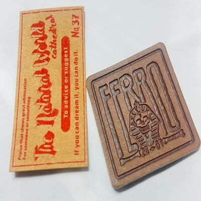Sew On Custom Leather Labels Embossed Customizable Leather Tags Suitable for Clothing Accessories and Handmade Products