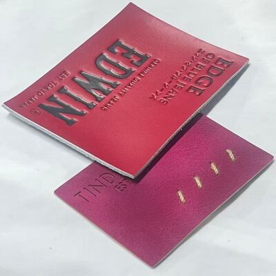 Embossed Leather Custom Leather Labels Durable Tags Perfect for Apparel Accessories Clothing and Craft Projects